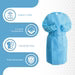 Disposable Isolation Gowns with Elastic Cuffs - Universal Size, Level 2, SMS, 180/Case - Blue