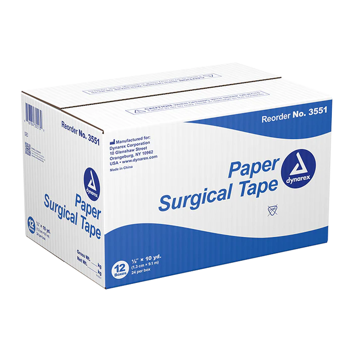 Dynarex Paper Surgical Tape - 1/2" x 10yds (288 Count)