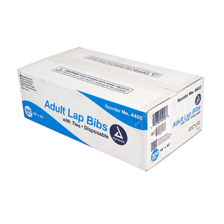 Dynarex Disposable Adult Lap Bibs (300 Count)
