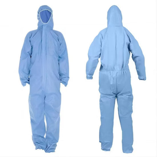 SMS Disposable Coveralls with Hood and Booties, Zipper Front, 3XL (Case of 40)