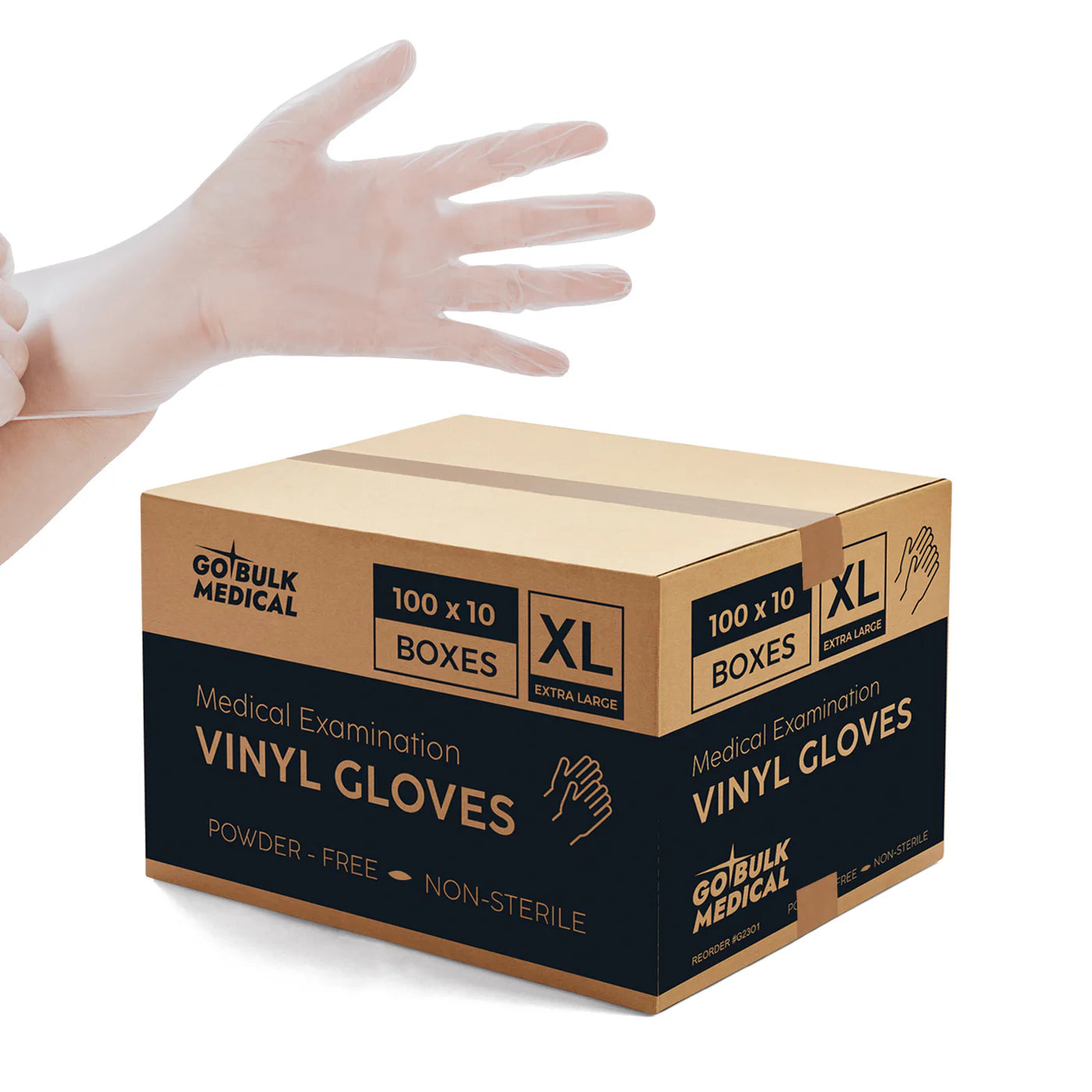 Vinyl Gloves Powder Free, Latex Free clear 1000 Count